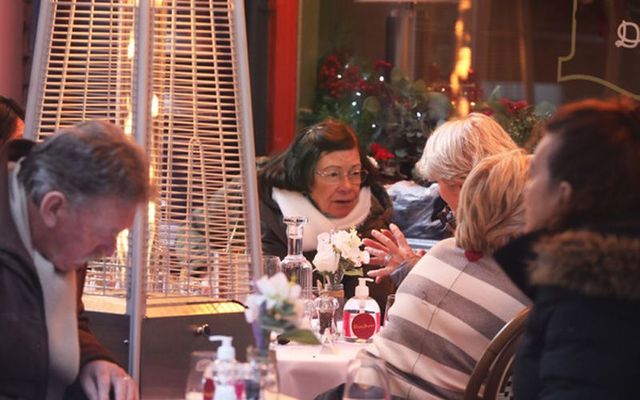 Customers dining in a Dublin restaurant after COVID-restrictions were lifted on Friday.
