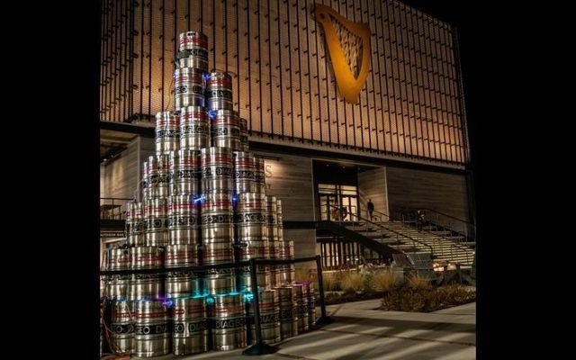 The Diageo \"keg tree\" will be on display at Guinness Open Gate Brewery this December.