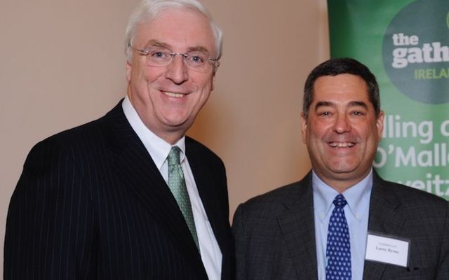 Larry Byrne (right) pictured with former Irish Ambassador to the United States, Michael Collins. 