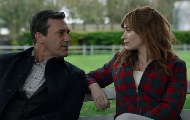 Jon Hamm and Emily Blunt in \"Wild Mountain Thyme.\"