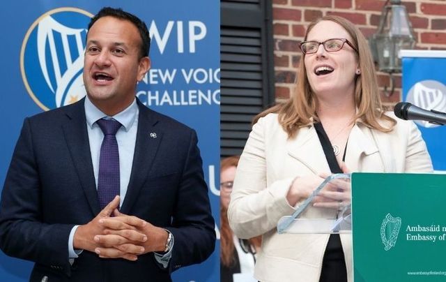 Tanaiste Leo Varadkar and Biden campaign manager Jen O\'Malley Dillon.