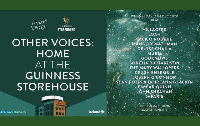 Other Voices: Home at the Guinness Storehouse streams live this Wednesday, December 16.