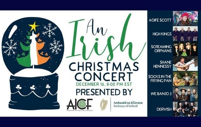 Seven Irish acts are set to perform on December 16 during the AICF\'s Irish Christmas Concert.