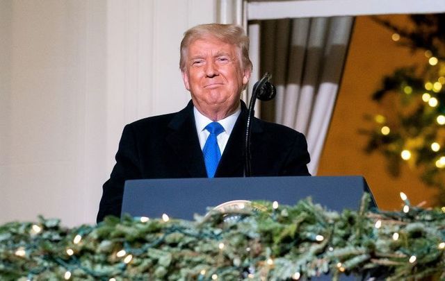November 30, 2020: President Donald J. Trump and First Lady Melania Trump participate in the pre-recorded National Christmas Tree Lighting Ceremony.