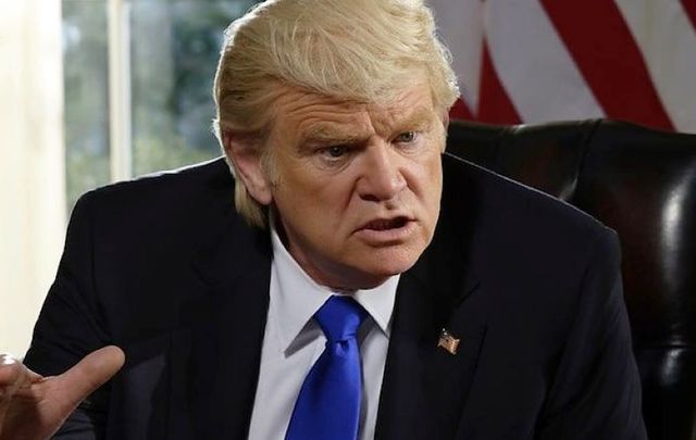 Brendan Gleeson as President Donald Trump in the Showtime miniseries The Comey Rule.