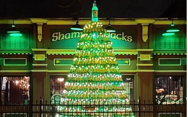 The wonderful Shamrock Jack\'s Irish pub Christmas tree dedicated to the late Roz Hickey