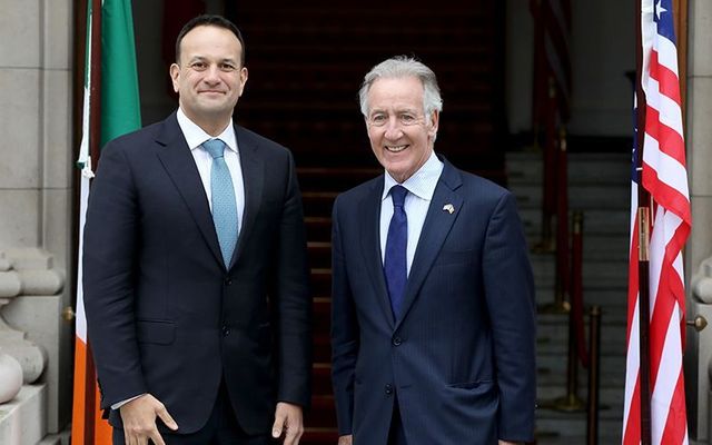 Congressman Richard Neal (right) photographed with the then Irish Leader Leo Varadkar during his trip to Ireland in 2019. 