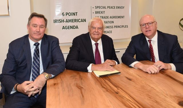 Irish American Presidential Forum 2020 co-chairs (l-r) Marty Glennon, John Dearie, and Joe Crowley.