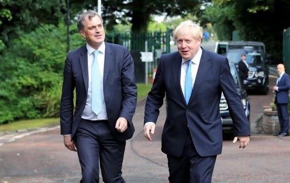 Julian Smith with UK Prime Minister Boris Johnson.