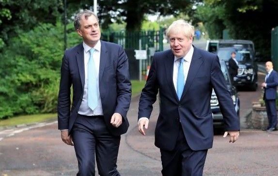 Julian Smith with UK Prime Minister Boris Johnson.