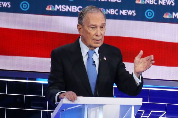 Michael Bloomberg during his first Democrat debate, on Feb 19, 2020.