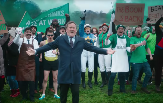 Colm Meaney was joined by a small band of Irish people to deliver his message to the English in the new Paddy Power ad.