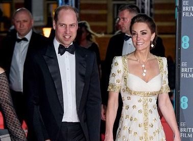 Prince William and Kate, the Duke and Duchess of Cambridge, photographed at the 2020 BAFTAs.
