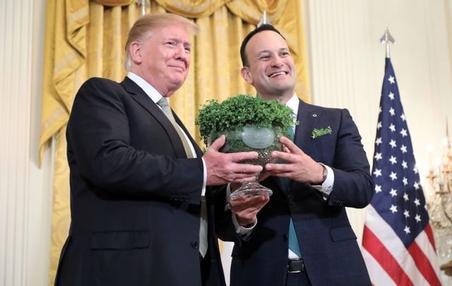 President Donald Trump and Taoiseach Leo Varadkar at the White House for St. Patrick\'s Day celebrations.