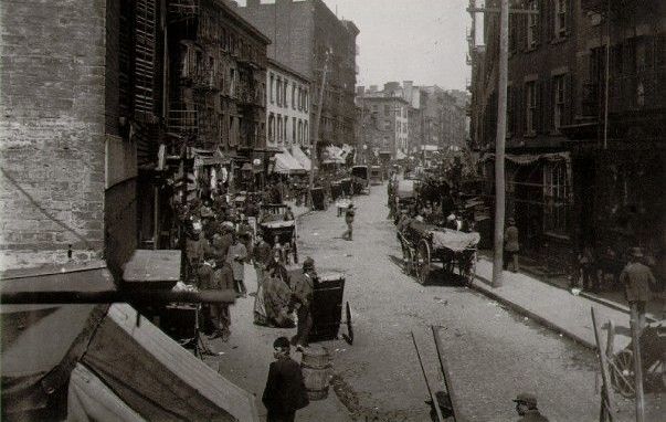 Mulberry Bend, in Manhattan, in the 1896, taken by Jacob Riis.