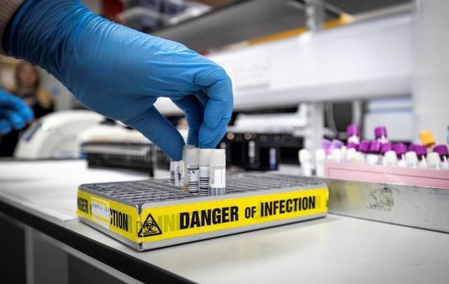 The coronavirus testing laboratory at Glasgow Royal Infirmary, on February 19, 2020, in Glasgow, Scotland. 