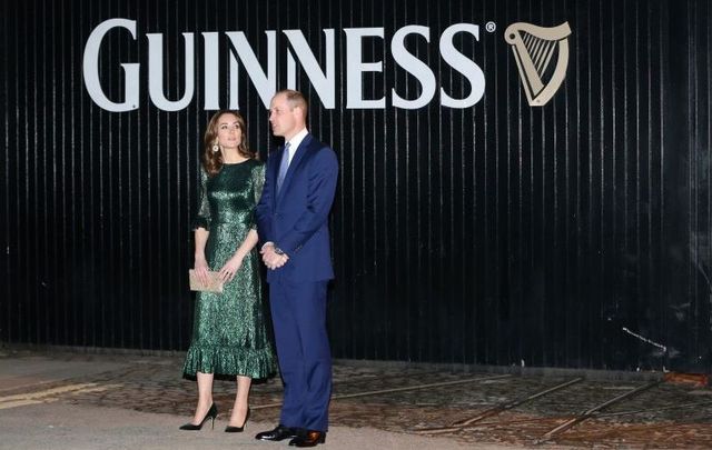 William and Kate concluded their first day in Ireland with a reception at the Guinness Storehouse in Dublin.