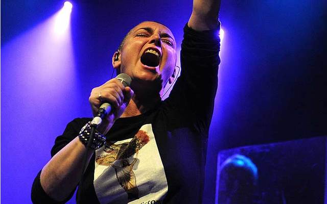 Sinead O\'Connor in concert in 2012.