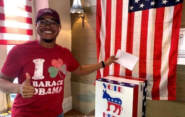 In Co Galway, Maryland native Cody Dorsey casts his vote in the US Democratic primary