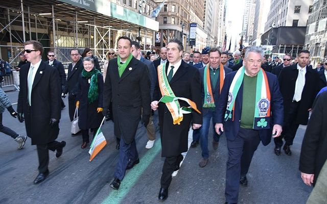 St. Patrick\'s Day parade 2019: Irish leader Leo Varadkar, Gov Andrew Cuomo, and Rep Pete King march up Fifth Ave.