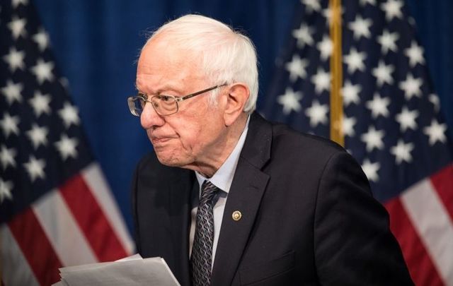 Democratic presidential candidate Sen. Bernie Sanders (I-VT) after delivering a campaign update at the Hotel Vermont on March 11, 2020 in Burlington, Vermont.