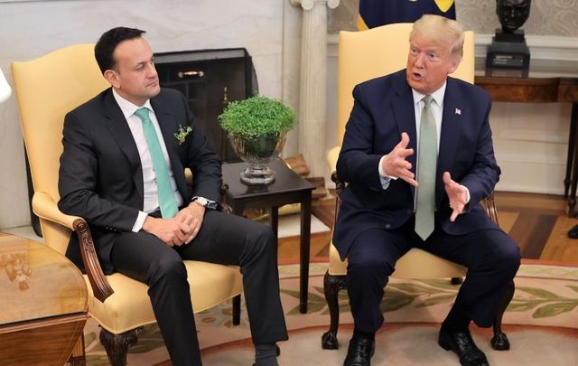 Taoiseach Leo Varadkar and President Donald Trump at the White House on March 12, 2020.