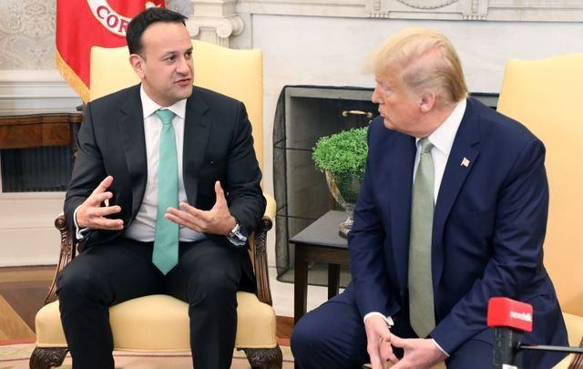 Taoiseach Leo Varadkar and President Donald Trump at the White House on March 12, 2020.