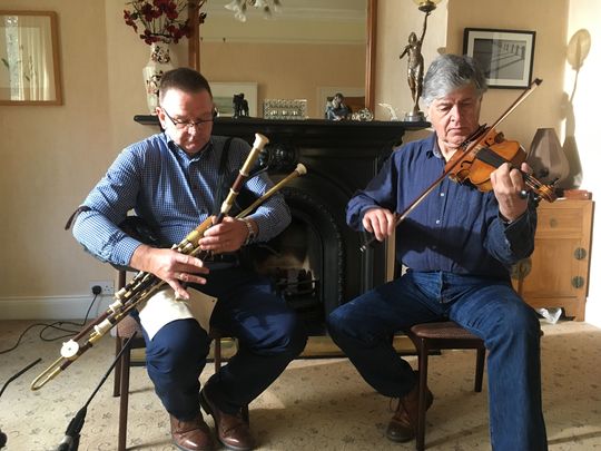 Paddy Glackin (right) featured on Sé Mo Laoch: TG4\'s music player is free worldwide to stream the best of Irish music straight to your home. 