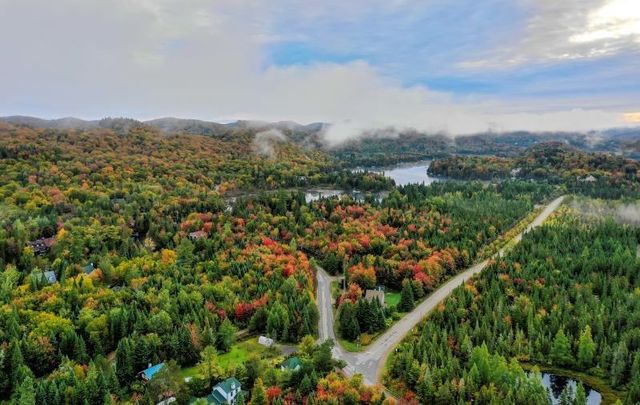 An aerial view of Laurentians in Canada, just north of Montreal.