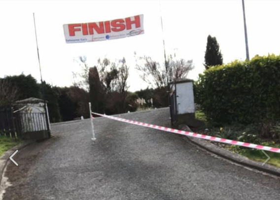 Keith Clarke from Dungannon, County Tyrone ran a marathon in his driveway to raise money for first responders.