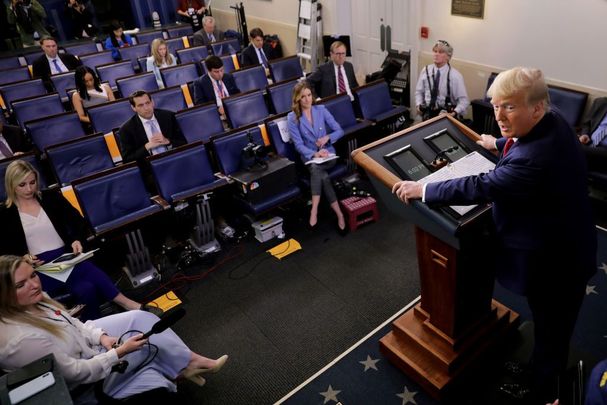 The Donald Trump show: A COVID-19 press conference at the White House.