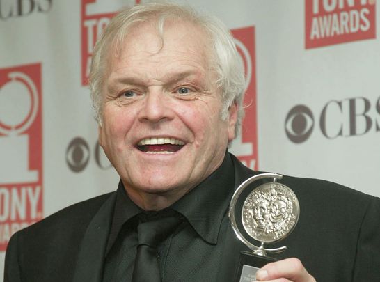 Actor Brian Dennehy poses backstage after winning the \"Best Leading Actor in a Play\" for the play \"Long Day\'s Journey Into Night\" at the \"57th Annual Tony Awards\" at Radio City Music Hall on June 8, 2003 in New York City.
