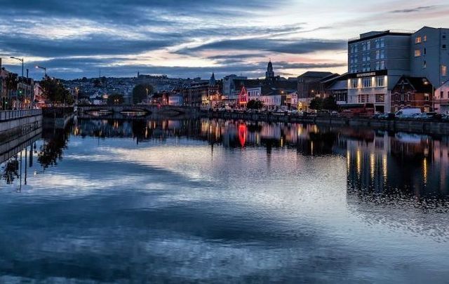 A view of Cork city, from the River Lee.