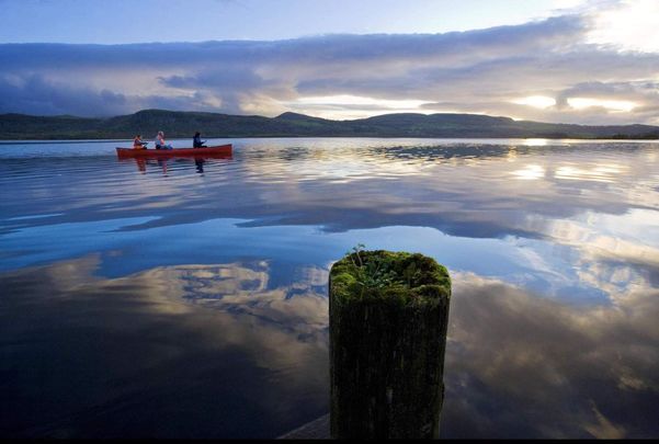 Canoeing at Belcoo, County Fermanagh.