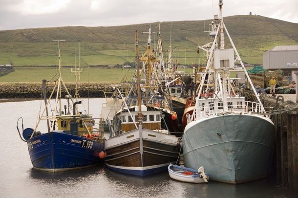 Local fishermen in Dingle, Co Kerry staged a blockade against an incoming vessel from Spain.