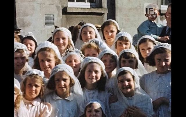 Footage of a First Holy Communion celebration in 1930s north inner city Dublin.