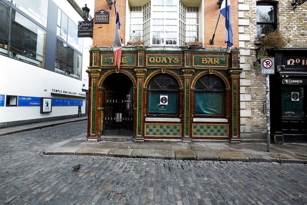 The Quays Bar, in Temple Bar, Dublin city centre: Closed due to COVID-19.