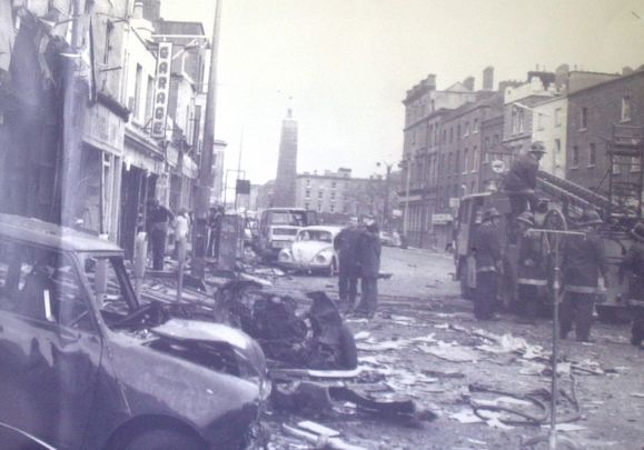 Wreckage from the 1974 bombing in Dublin.