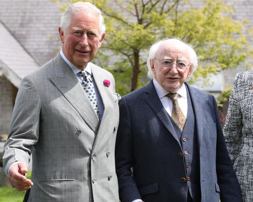 Prince Charles photographed during a 2019 visit to Ireland, alongside President Michael D Higgins.