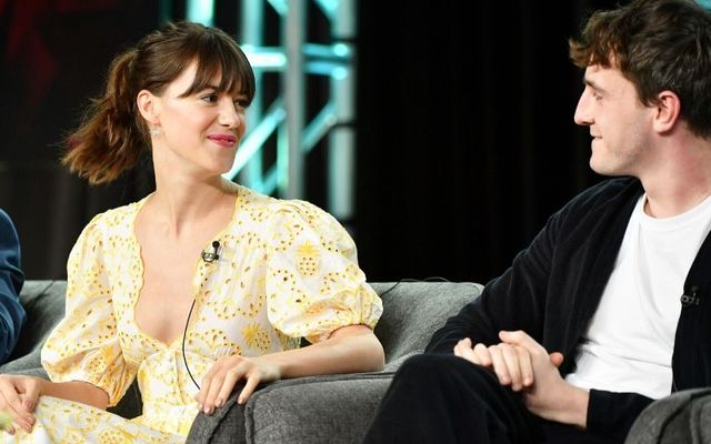 Daisy Edgar-Jones with Normal People co-star Paul Mescal at the Winter PCA Press Tour. 