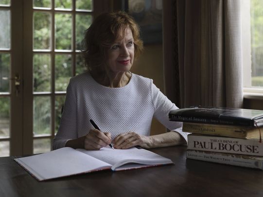Maura O’Connell Foley writing at her home in Shelborne Lodge.