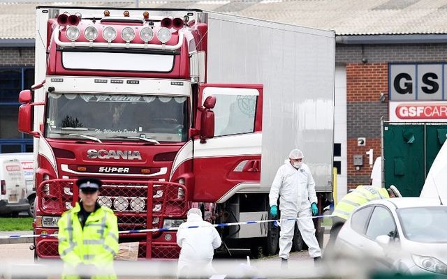 Forensic teams investigate the deaths of 39 vienamese migrants in Essex last year. 