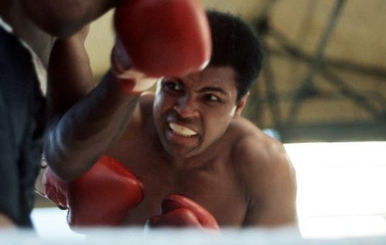 Muhammad Ali during his fight with Al Lewis in Croke Park. 