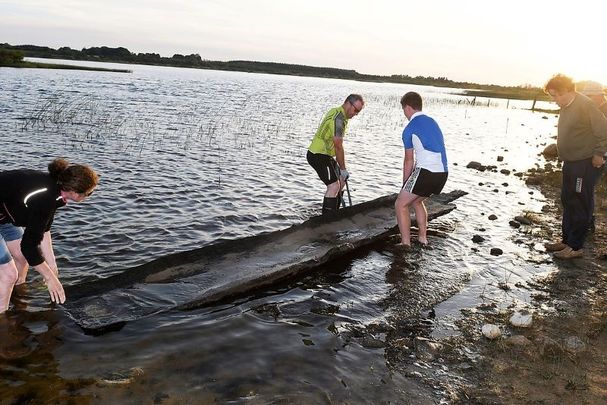 Cathal McDonagh made a big discovery of this log boat near Lisacul, Co. Roscommon