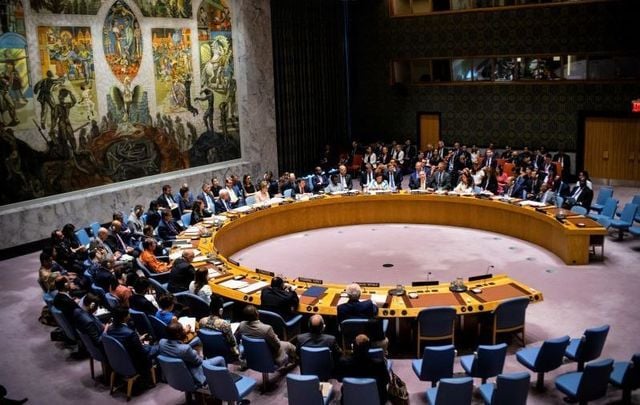 A meeting of the United Nations Security Council in New York City in August 2019.