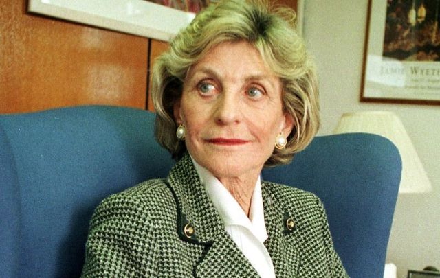 Jean Kennedy Smith, the former US Ambassador to Ireland, in her office at the US Embassy in Dublin in October 1997.