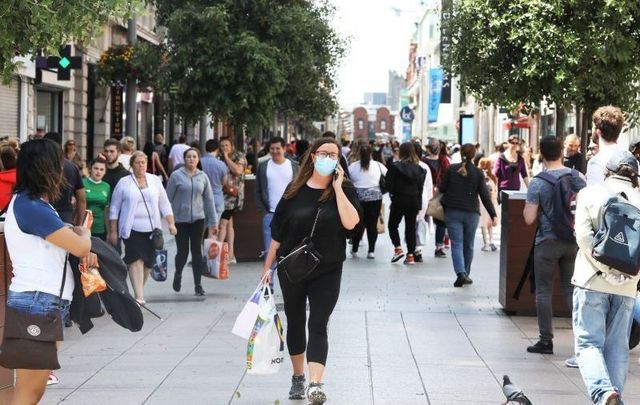 Shoppers on Henry Street in Dublin on June 20, 2020 as the city begins to return to normal. 