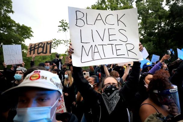 A Black Lives Matter demonstration in Boston, Massachusetts on June 2, 2020.