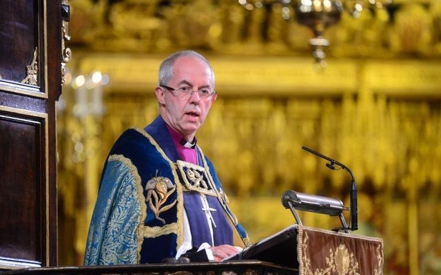 Archbishop of Canterbury Justin Welby delivers a sermon at Westminister Abbey.