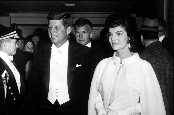 John and Jackie Kennedy on his inauguration day.